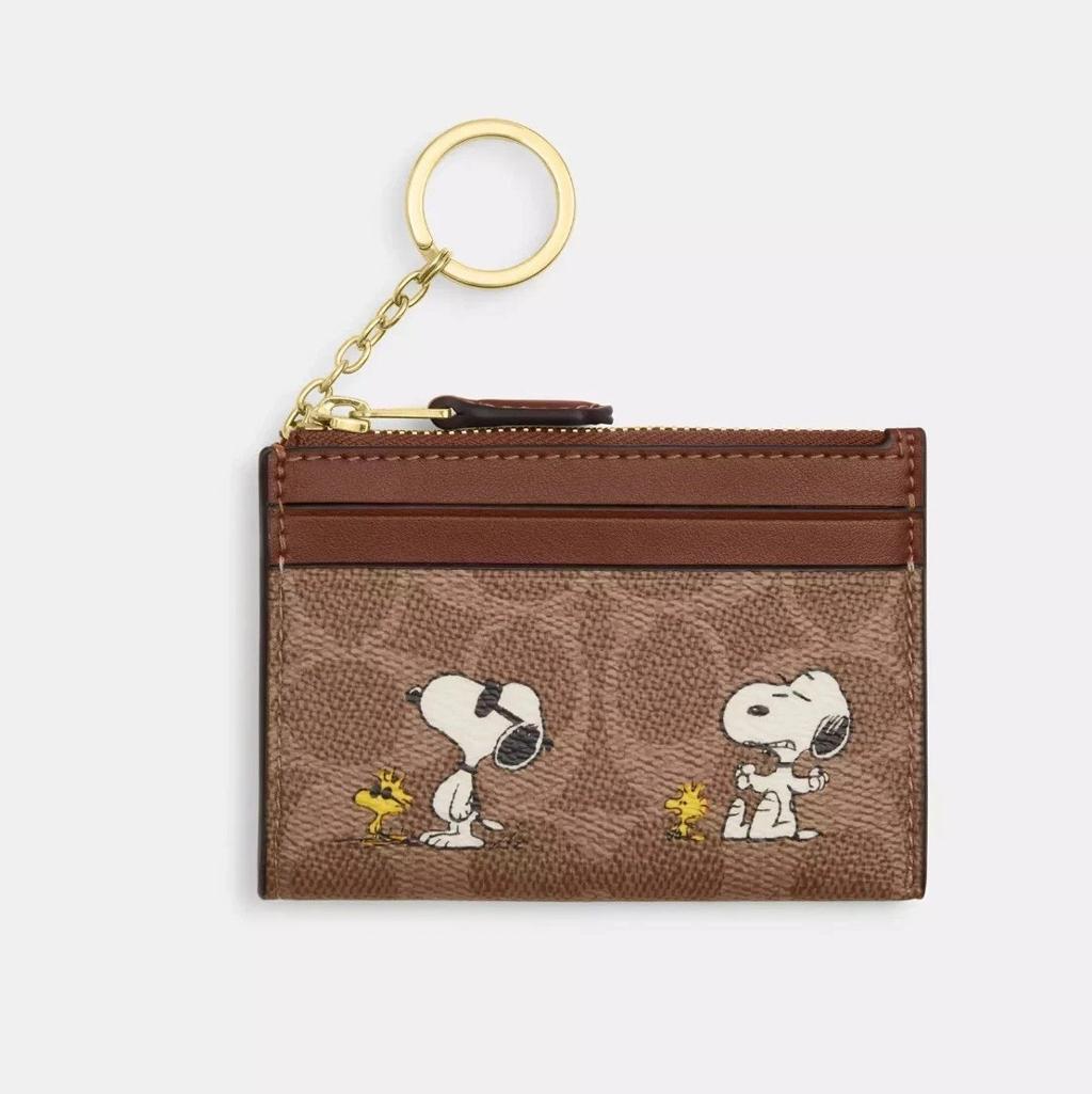 Title: Coach x Peanuts Mini Skinny ID Case Signature Canvas with Snoopy Print CBT14 NWT