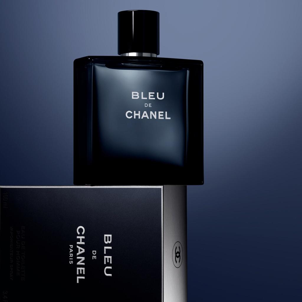 BLEU de CHANEL Eau de Toilette Spray for Men 3.4 Oz / 100 ml | Luxury Woody Aromatic Fragrance
